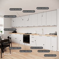 Тумба напольная Амика-4013e минимализм для кухни - фото 5 small