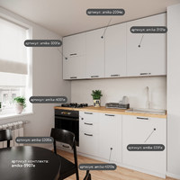 Тумба под мойку Амика-5201e минимализм для кухни - фото 5 small