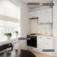 Тумба под мойку Амика-5202e минимализм для кухни - фото 5 small