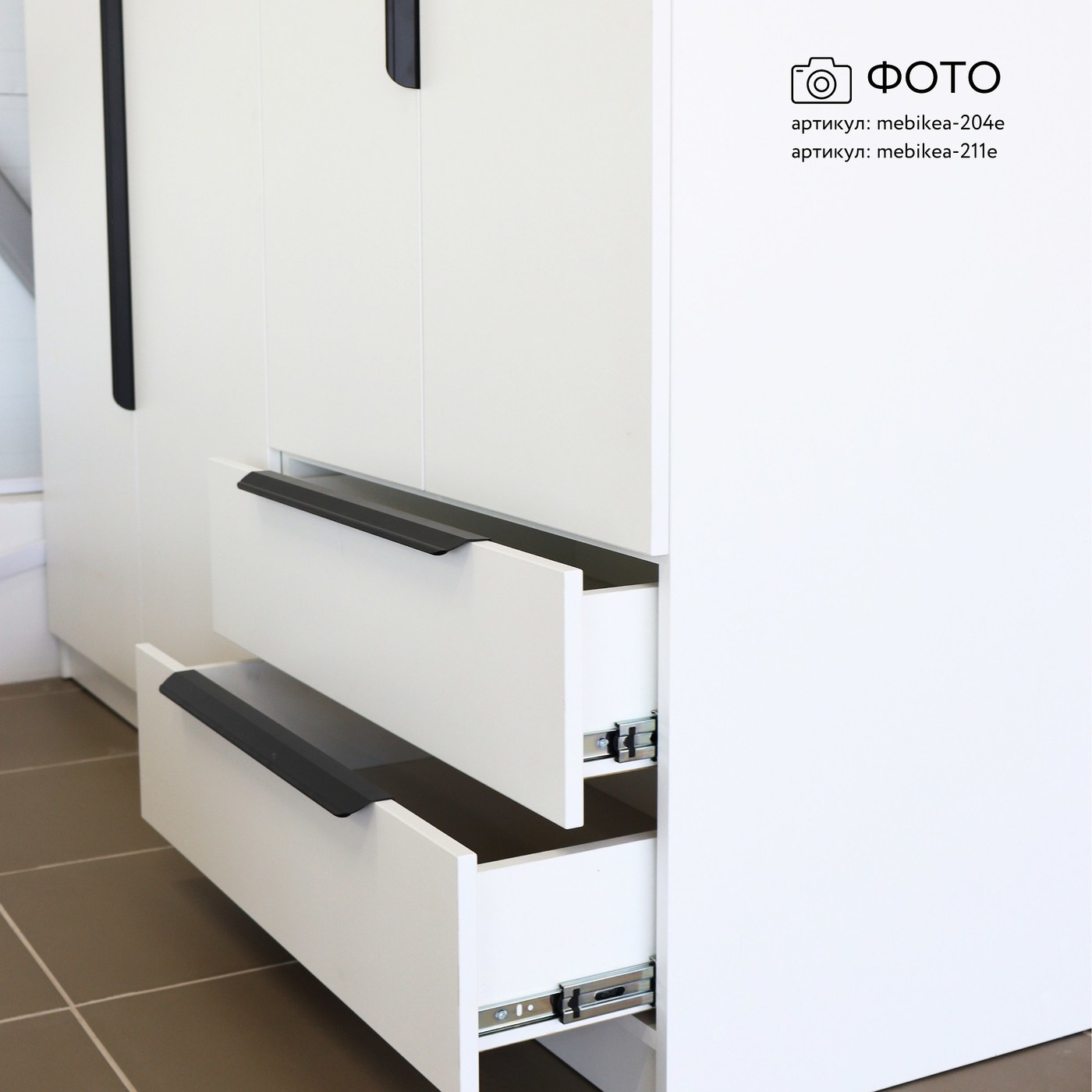 Шкаф Mebikea-211e минимализм для прихожей и спальни - фото 3 large