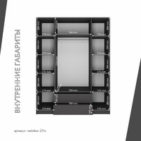 Шкаф Mebikea-221o минимализм для прихожей и спальни - фото 4 small