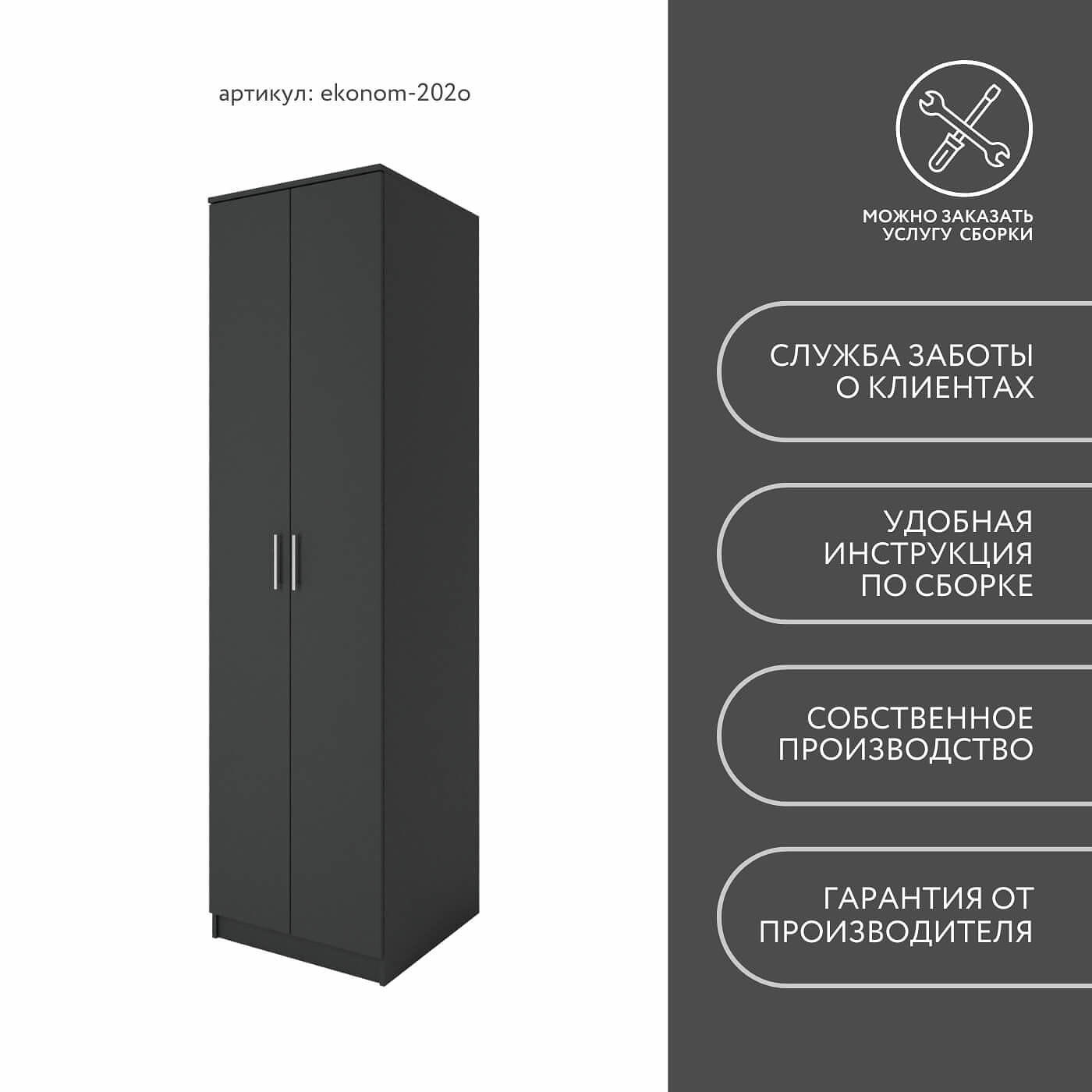 Шкаф Эконом-202o классический для прихожей и спальни - фото 8 large