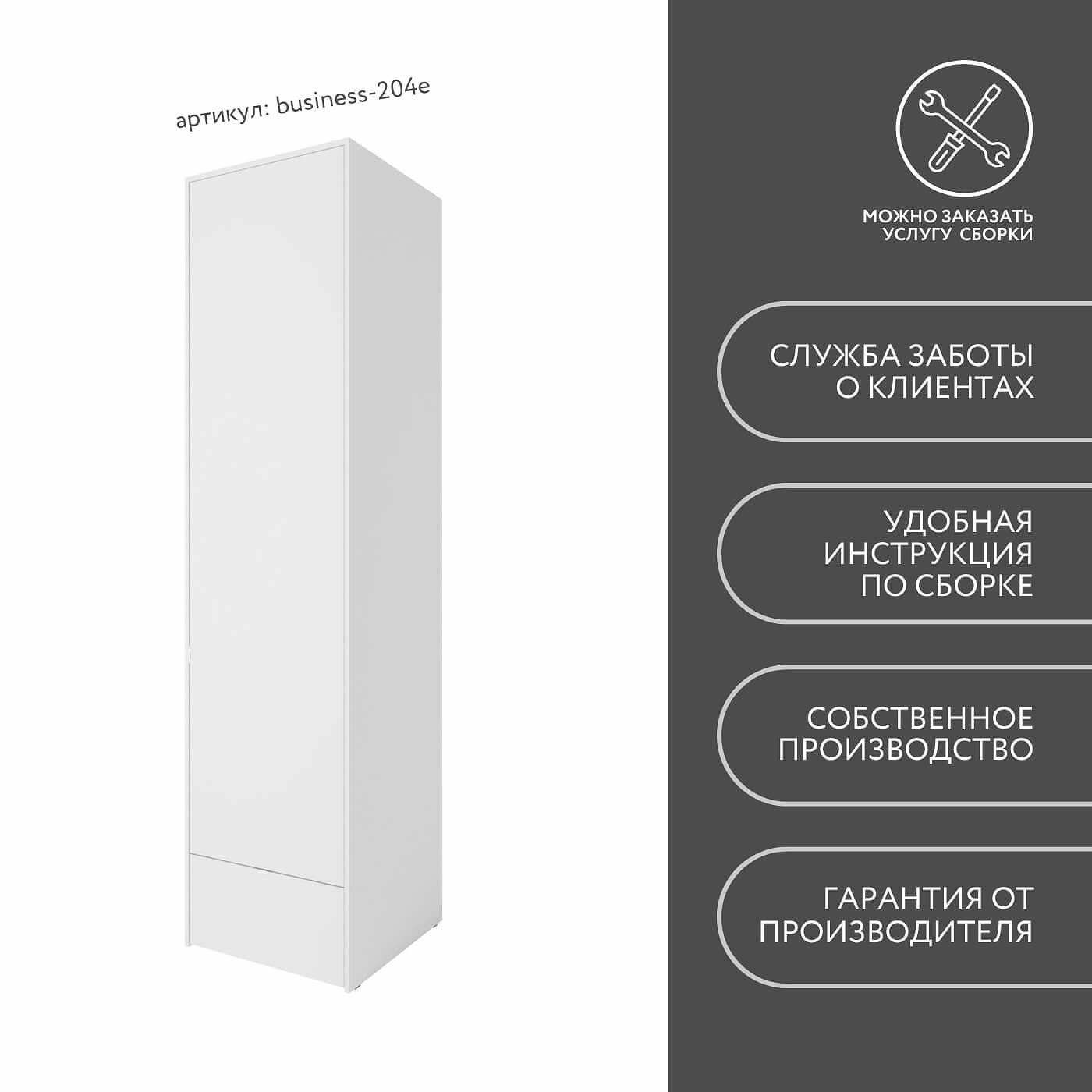 Шкаф Бизнес-204e минимализм для офиса и спальни - фото 9 large