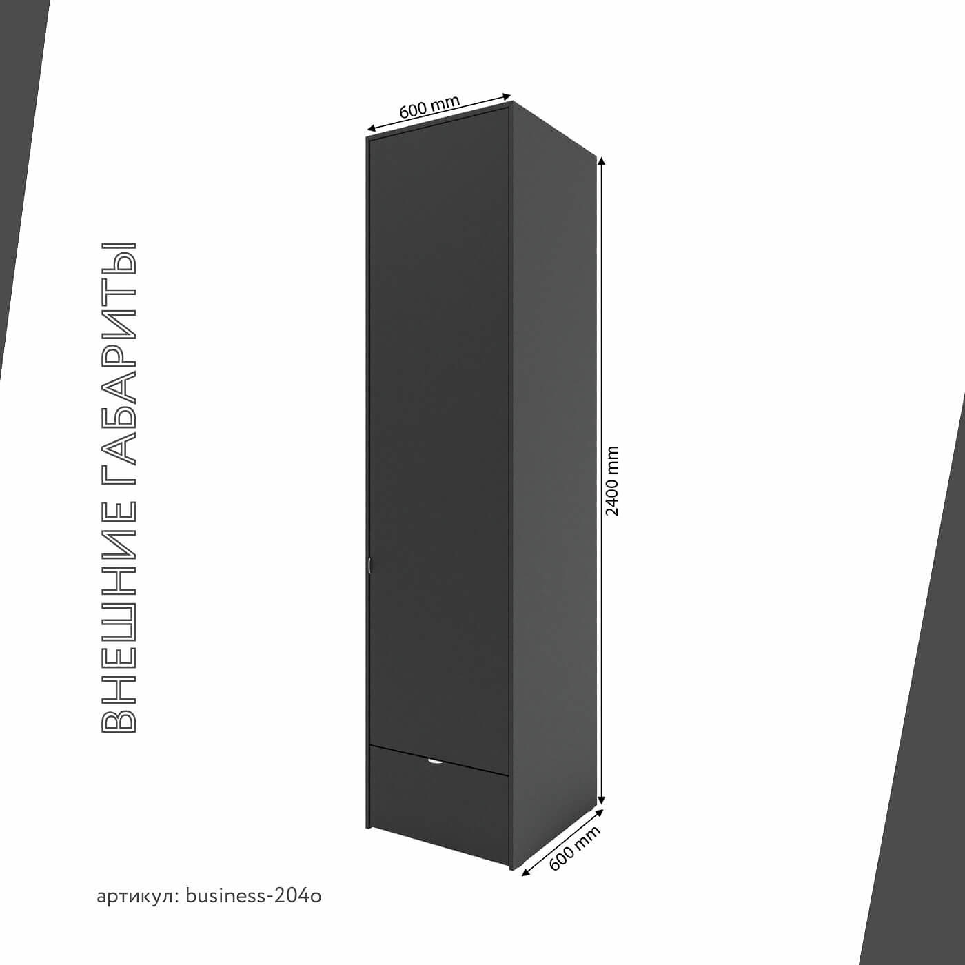 Шкаф Бизнес-204o минимализм для офиса и спальни - фото 3 large