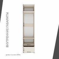 Шкаф Бизнес-203bb минимализм для офиса и спальни - фото 4 small