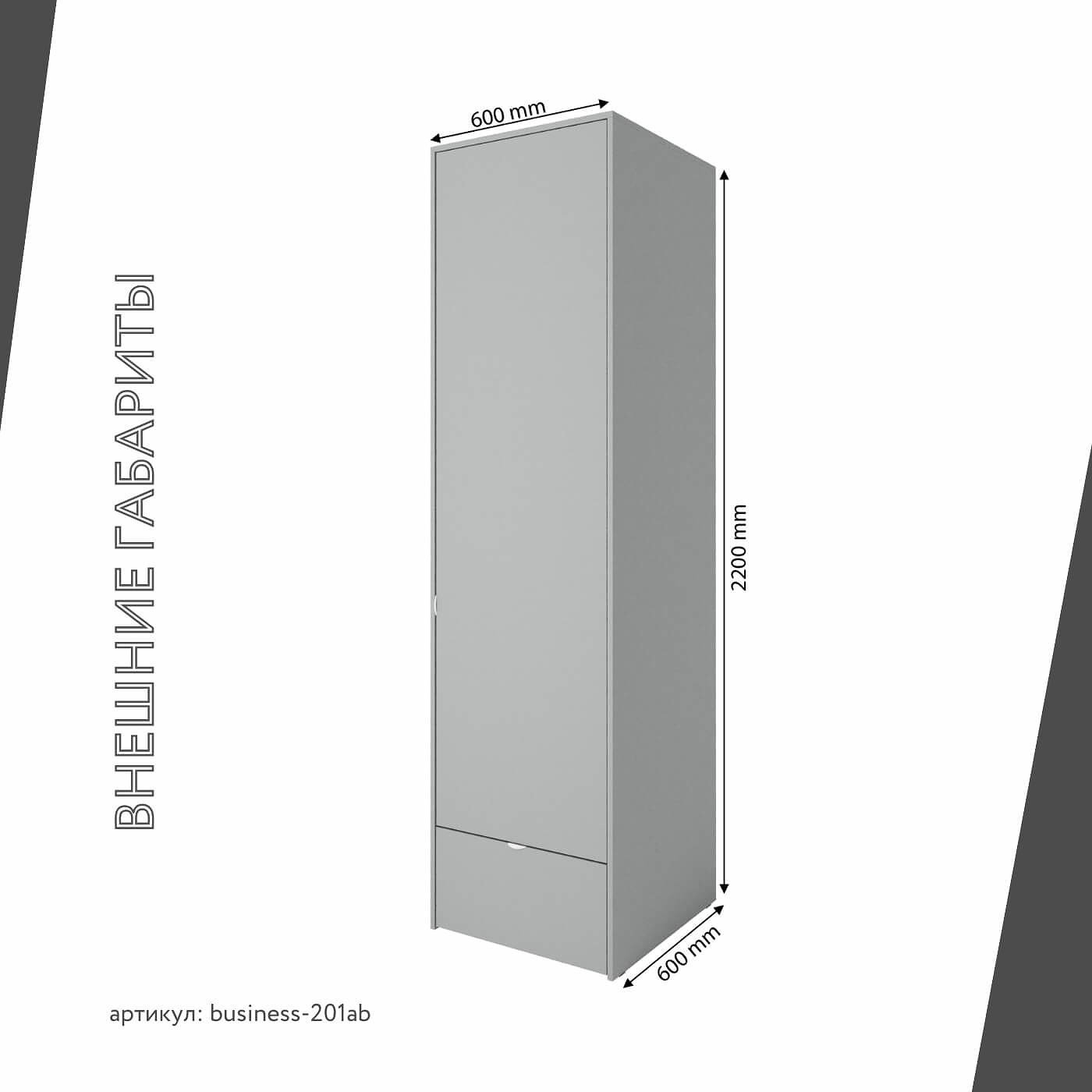 Шкаф Бизнес-201ab минимализм для офиса и спальни - фото 3 large