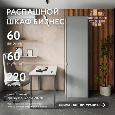 Шкаф Бизнес-202ab минимализм для офиса - фото 1 home