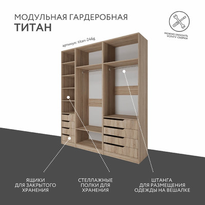 Гардеробная Титан-246g
