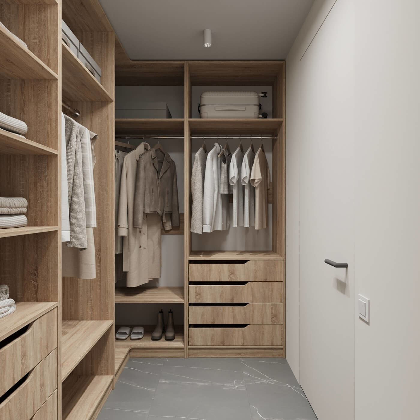 Гардеробная Титан-247g минимализм для прихожей - фото 7 large