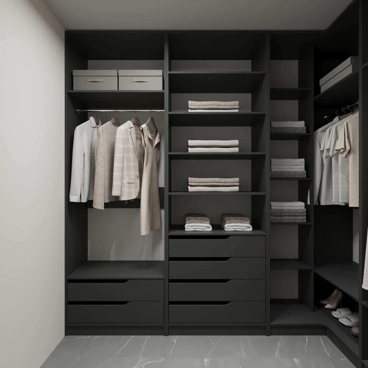 Гардеробная Титан-244aj минимализм для прихожей - фото 6 large