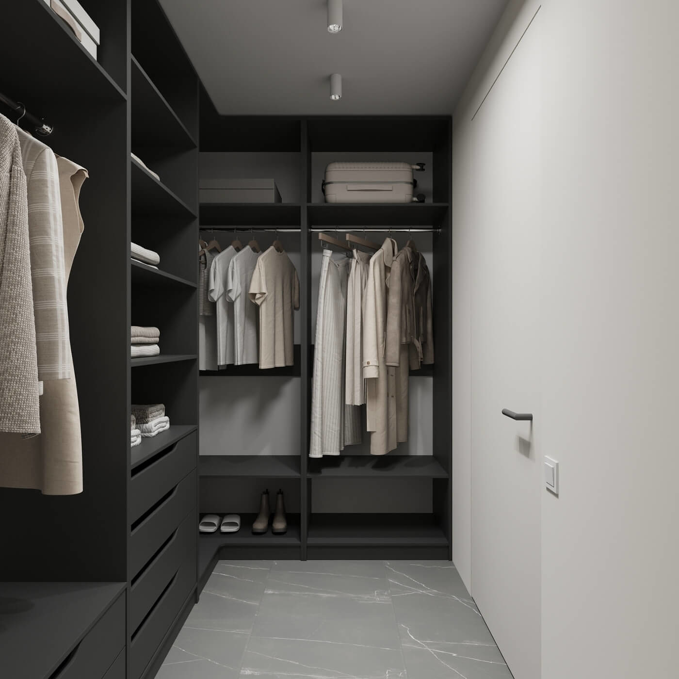 Гардеробная Титан-244aj минимализм для прихожей - фото 7 large