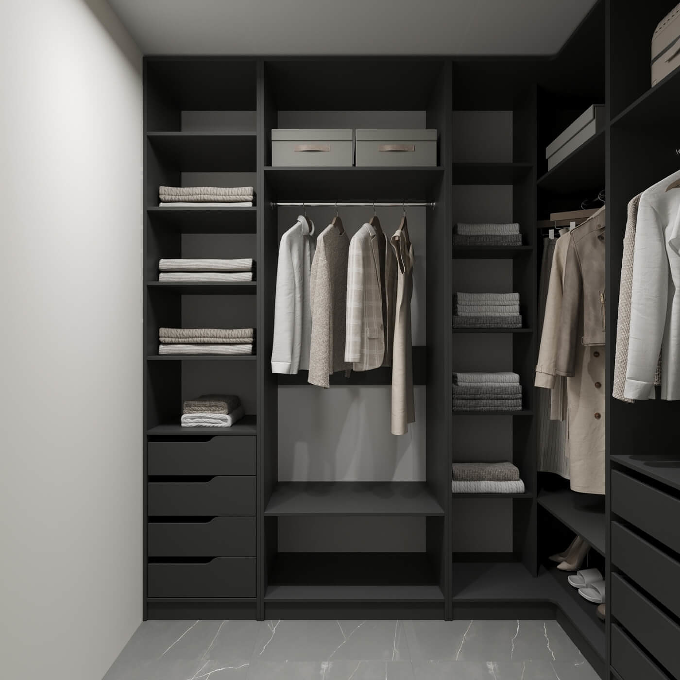 Гардеробная Титан-247aj минимализм для прихожей - фото 6 large