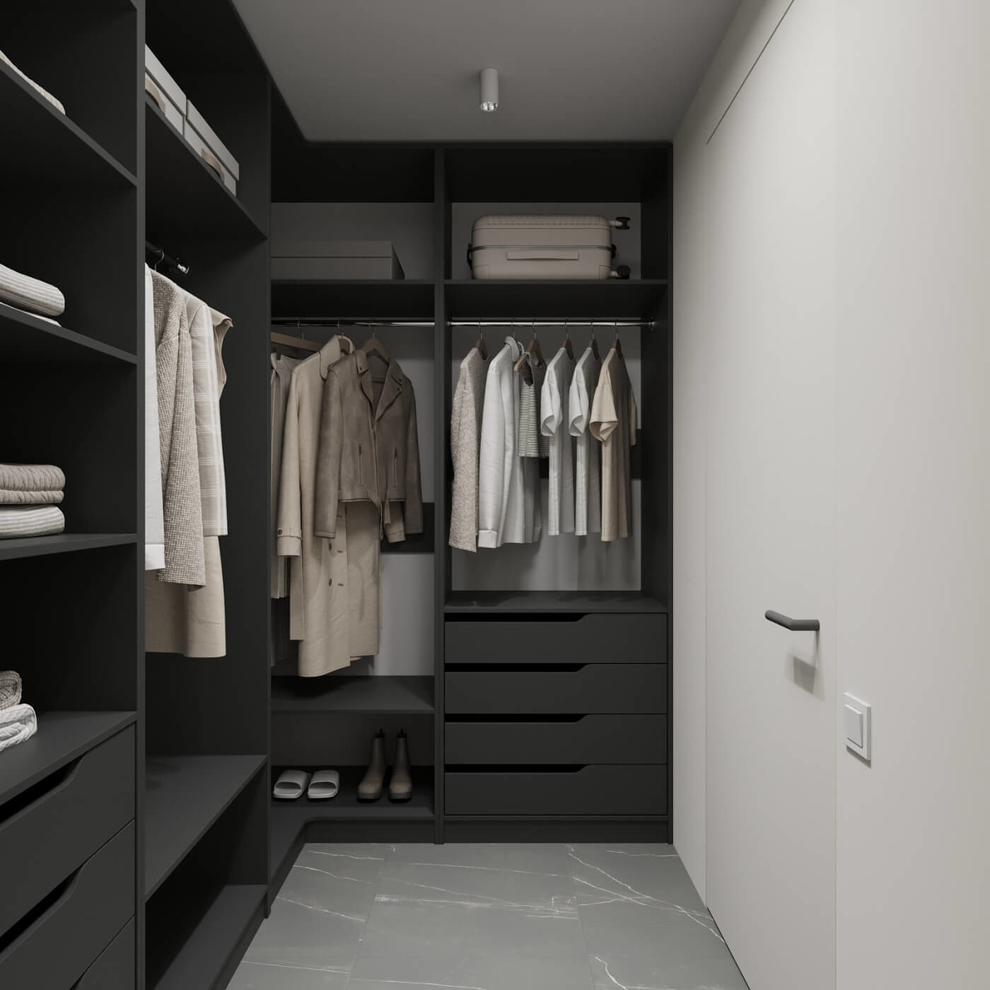 Гардеробная Титан-247aj минимализм для прихожей - фото 7 large