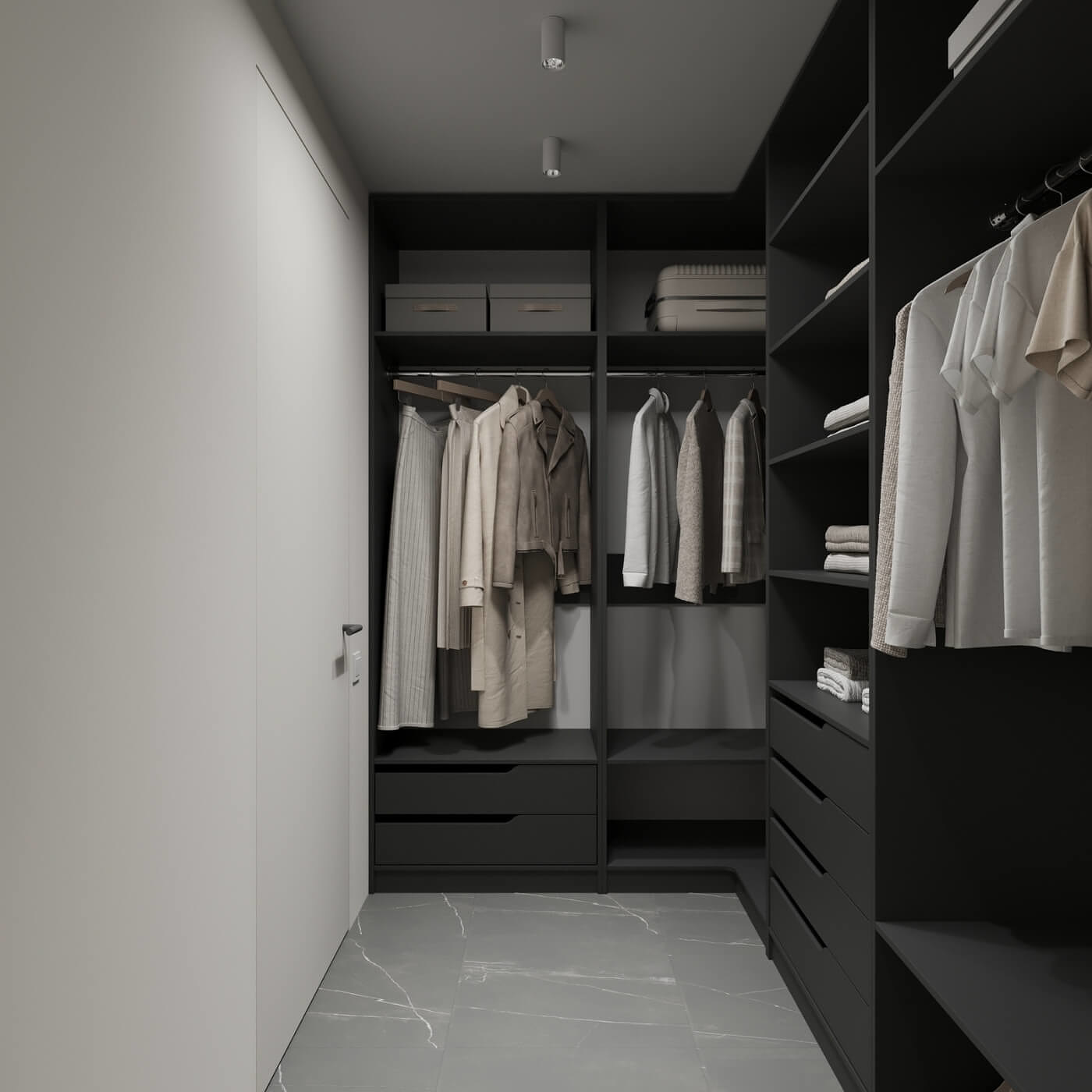 Гардеробная Титан-249aj минимализм для прихожей - фото 7 large