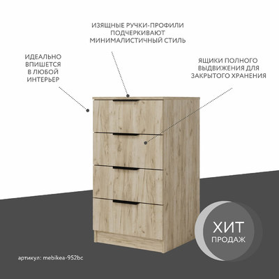 Комод Mebikea-952bc минимализм для спальни - фото 2 home
