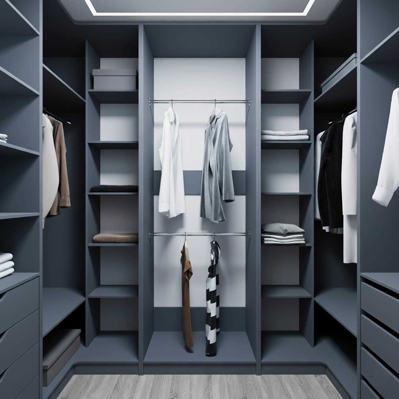 Гардеробная Титан-211ba минимализм для прихожей - фото 2 large