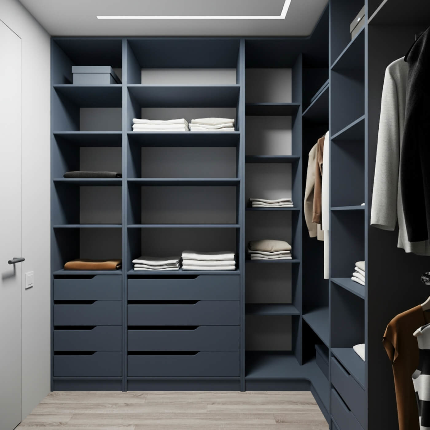 Гардеробная Титан-231ba минимализм для прихожей - фото 2 large