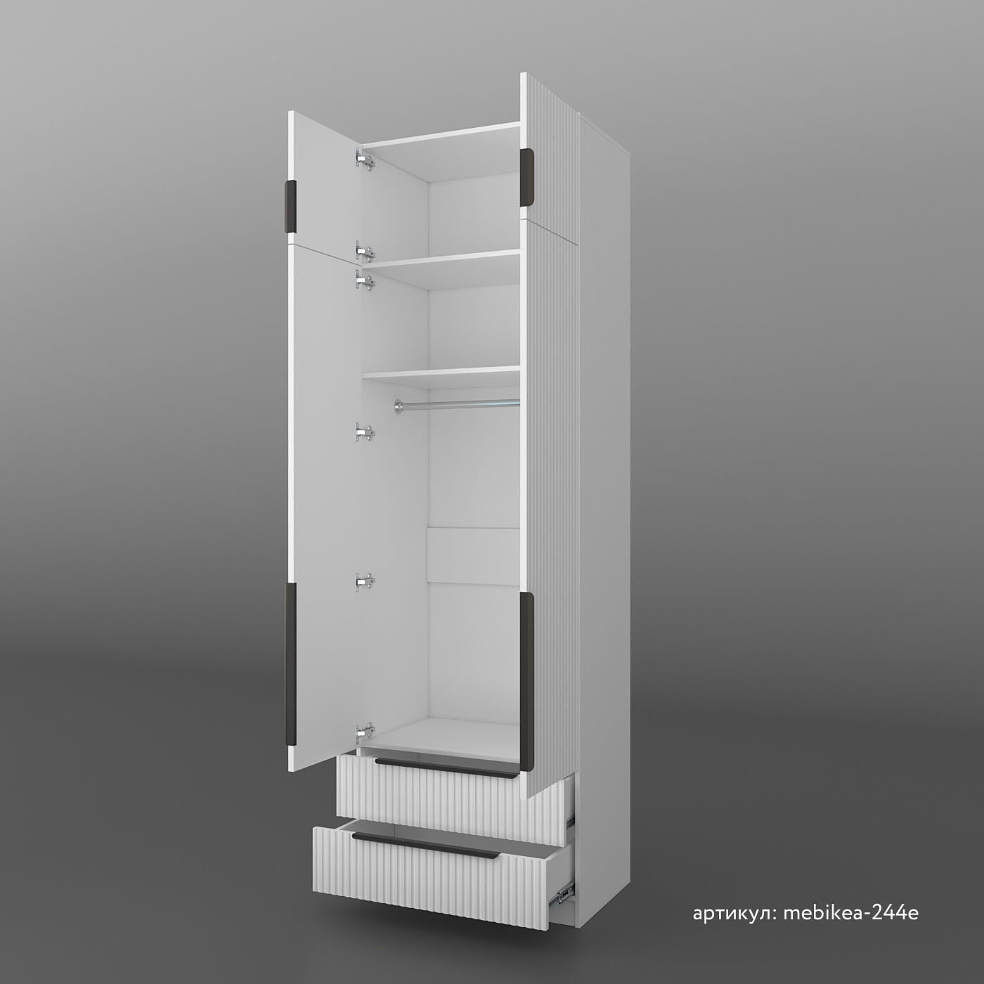 Шкаф Mebikea-244e минимализм для прихожей и спальни - фото 5 large