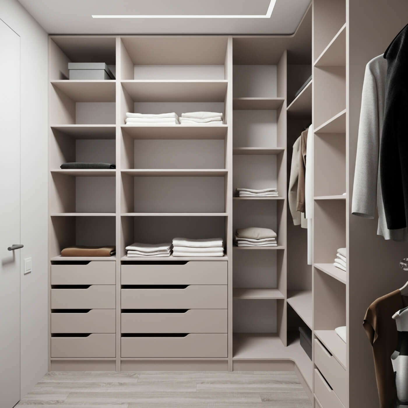 Гардеробная Титан-231bb минимализм для прихожей - фото 2 large