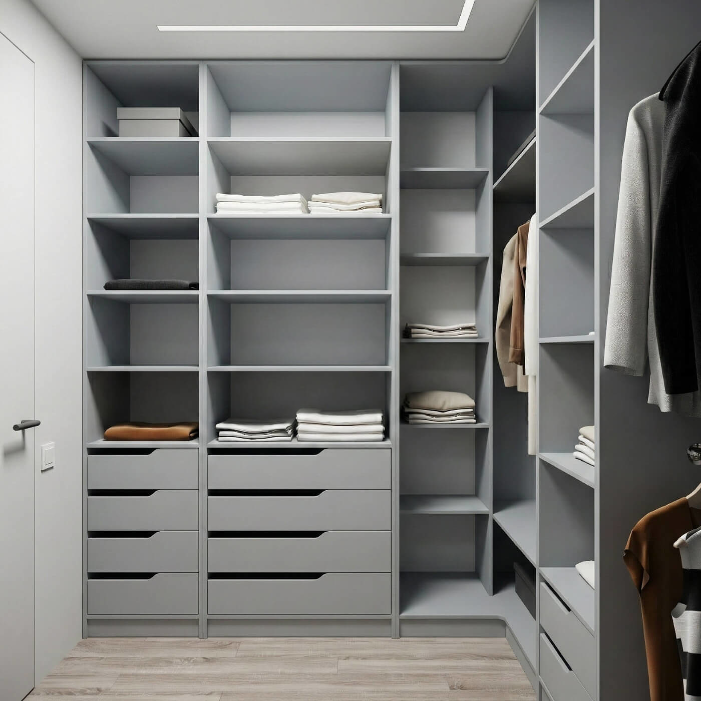 Гардеробная Титан-225am минимализм для прихожей - фото 2 large