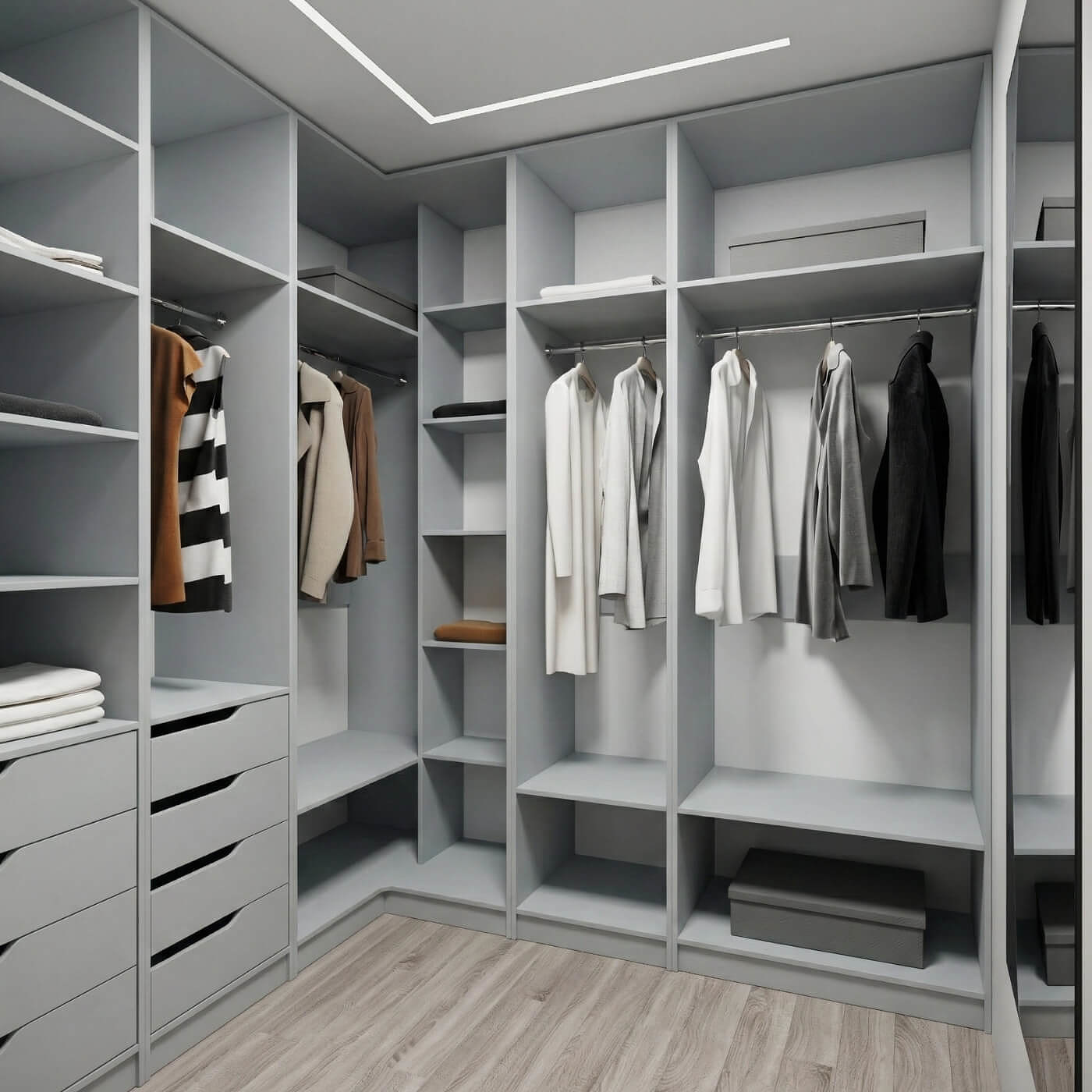 Гардеробная Титан-229am минимализм для прихожей - фото 2 large