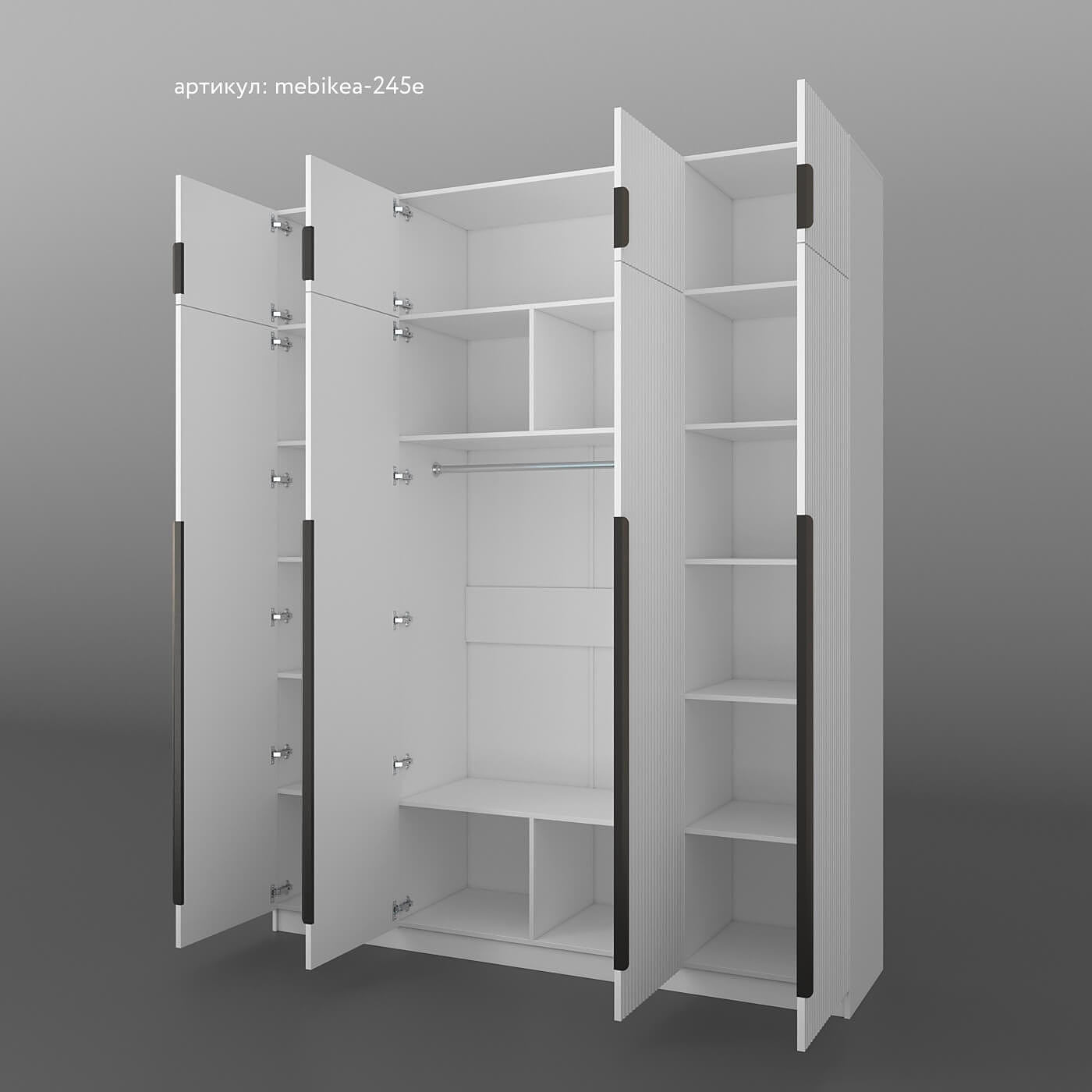 Шкаф Mebikea-245e минимализм для прихожей и спальни - фото 5 large