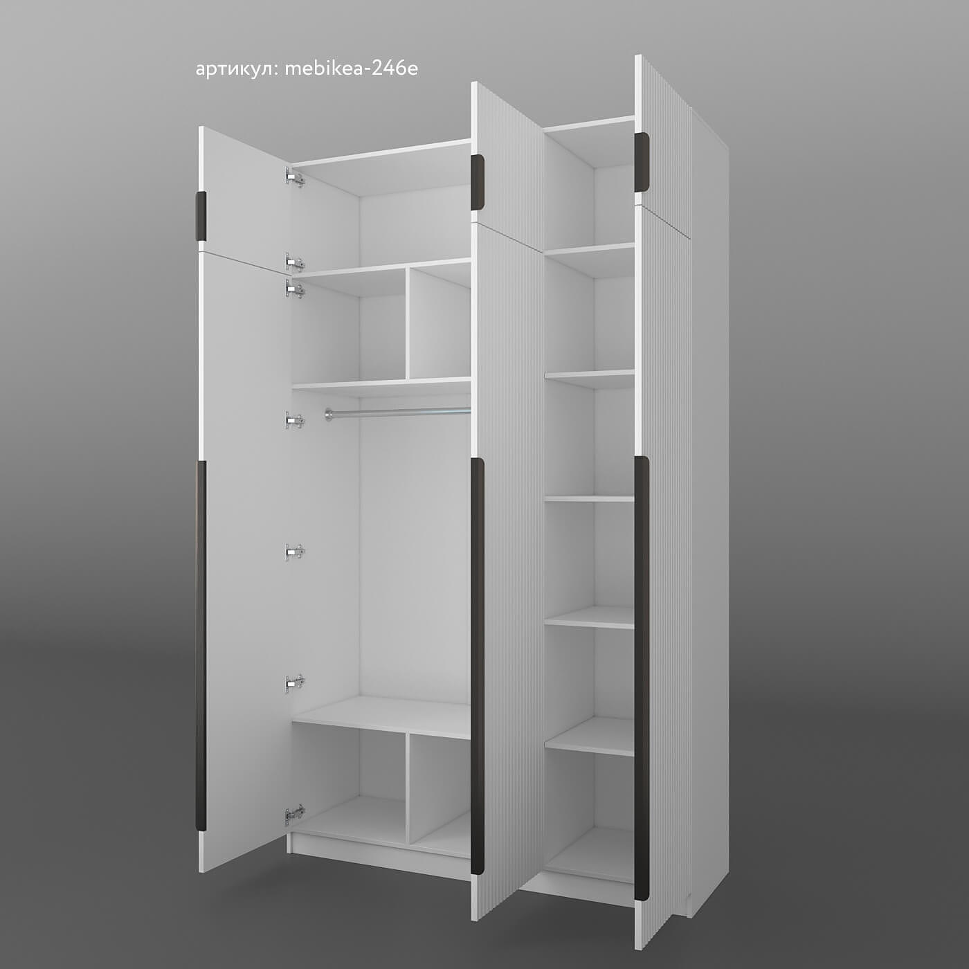 Шкаф Mebikea-246e минимализм для прихожей и спальни - фото 5 large