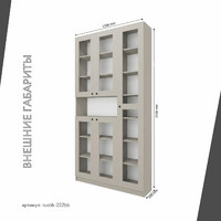 Шкаф-витрина Рустик-222bb скандинавский для гостиной и спальни - фото 3 small