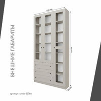 Шкаф-витрина Рустик-227bb скандинавский для гостиной и спальни - фото 3 small