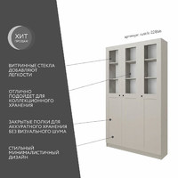 Шкаф-витрина Рустик-228bb скандинавский для гостиной и спальни - фото 2 small