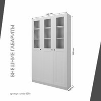 Шкаф-витрина Рустик-229e скандинавский для гостиной и спальни - фото 3 small
