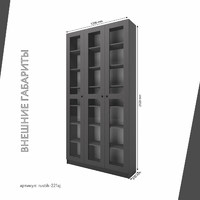 Шкаф-витрина Рустик-221aj скандинавский для гостиной и спальни - фото 3 small