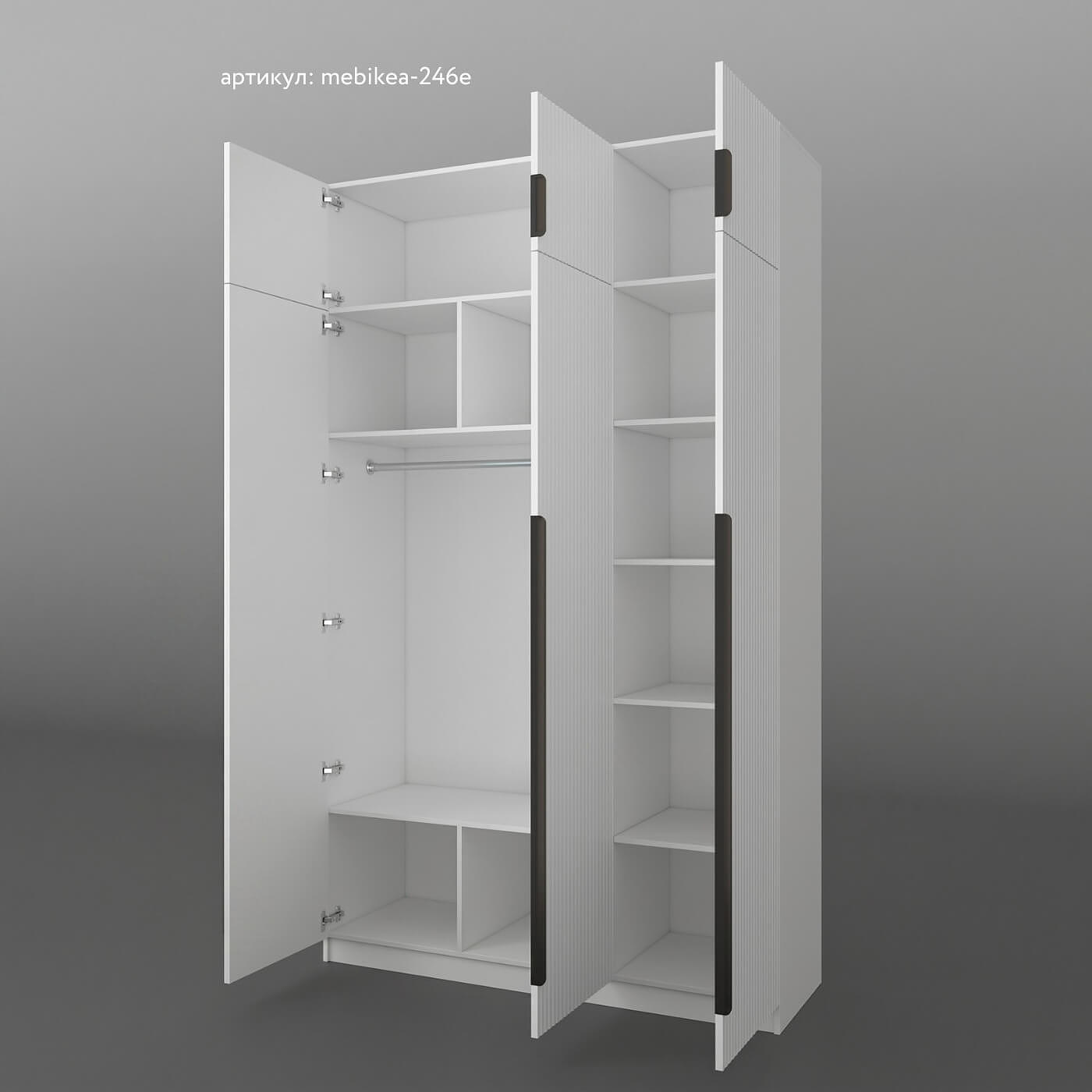Шкаф Mebikea-246e минимализм для прихожей и спальни - фото 5 large