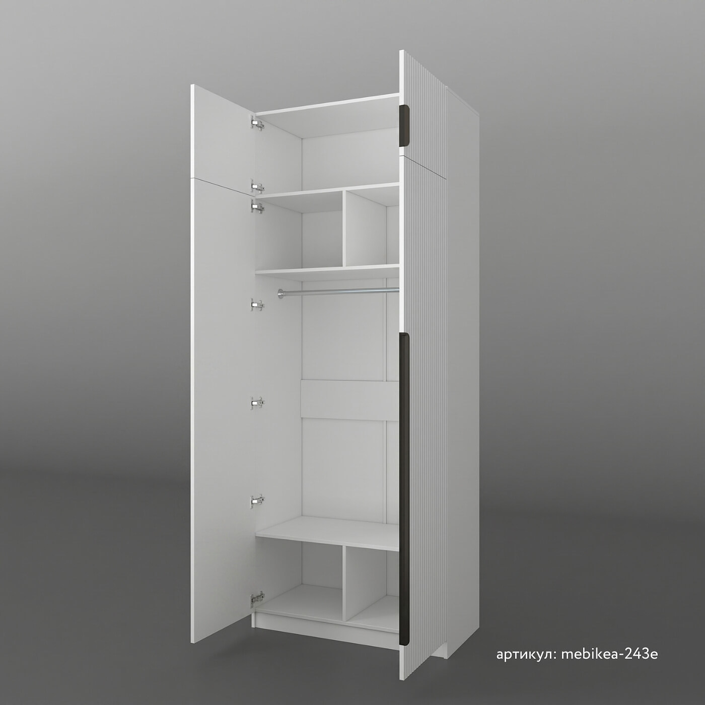 Шкаф Mebikea-243e минимализм для прихожей и спальни - фото 5 large