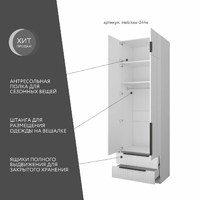 Шкаф Mebikea-244e минимализм для прихожей и спальни - фото 2 small