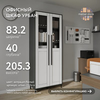 Шкаф-витрина Урбан-227o-e современный для офиса и спальни - фото 1 small
