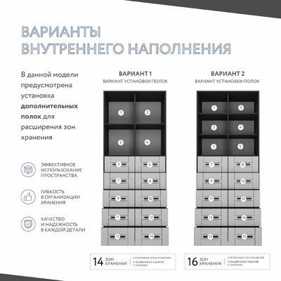 Шкаф-витрина Урбан-245o-e современный для офиса - фото 3 home