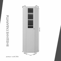 Шкаф-витрина Рустик-246e скандинавский для гостиной и спальни - фото 3 small
