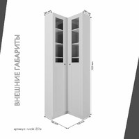 Шкаф-витрина Рустик-251e скандинавский для гостиной и спальни - фото 3 small